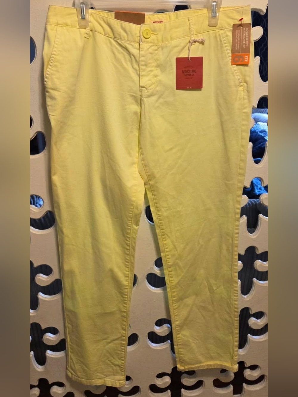Mossimo Bright Yellow Straight-Leg Pants